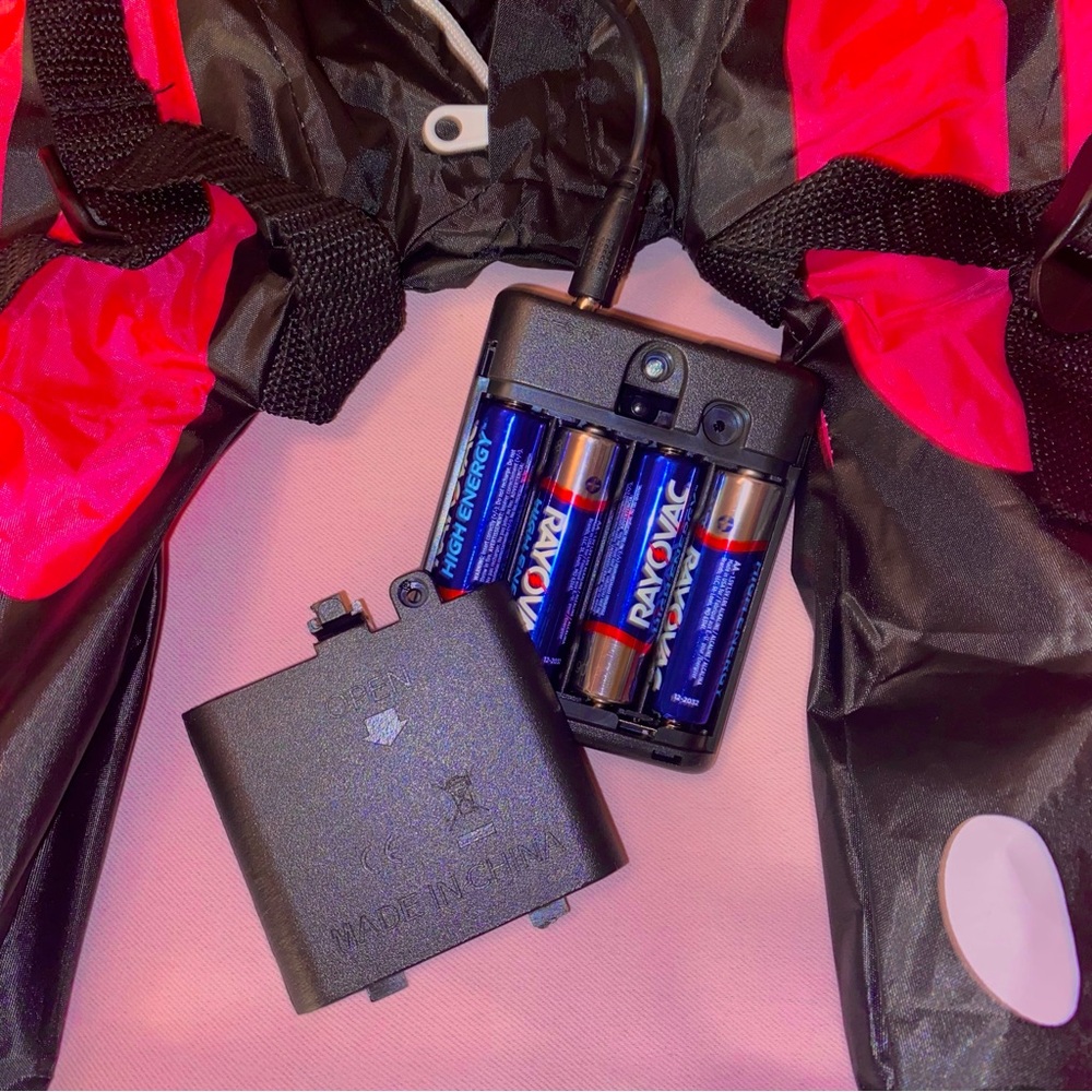 Butterfly Wings Costume w/ Batteries Pink Halloween Straps Easy Quick Inflatable - Picture 11 of 16